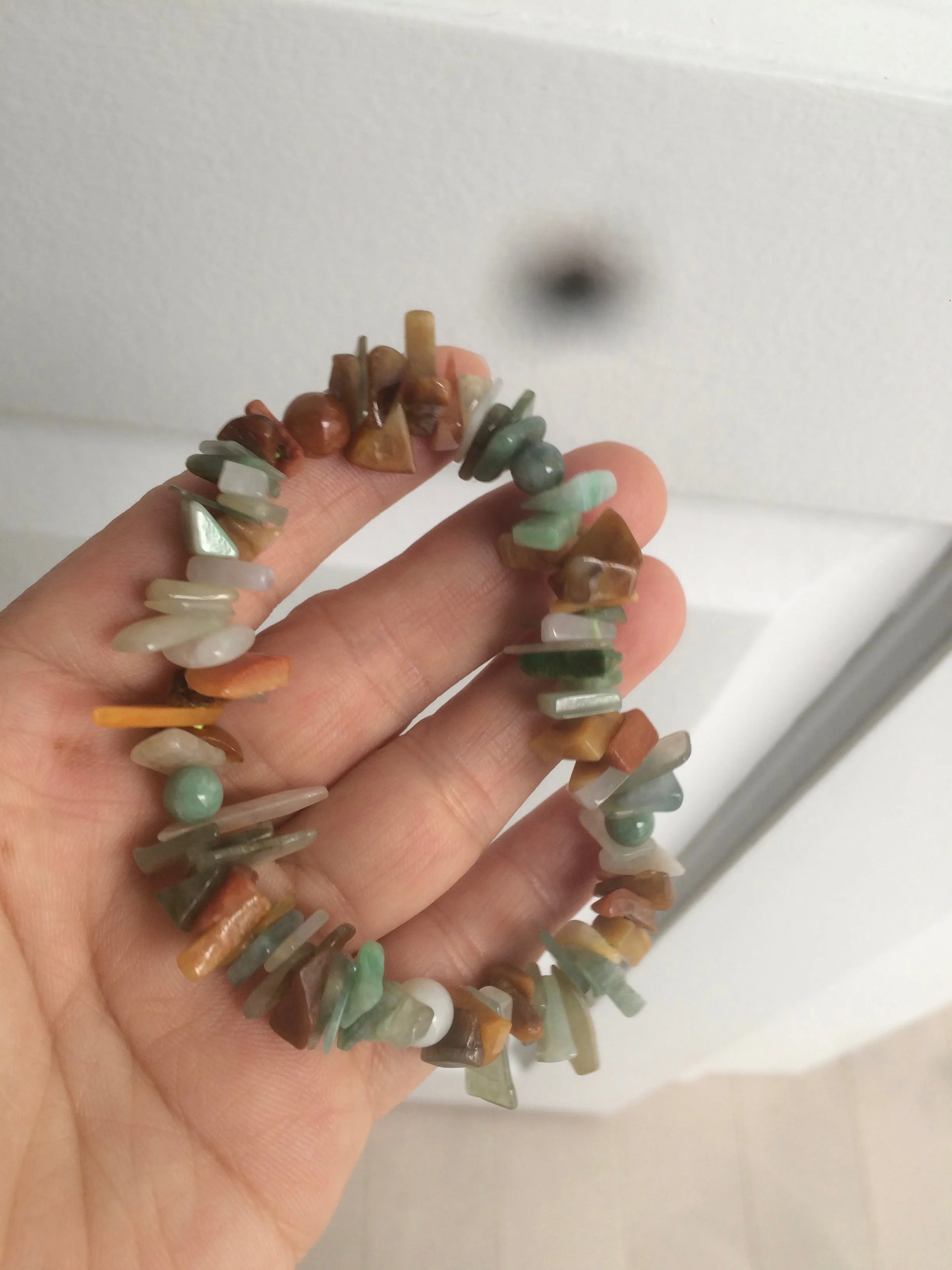 100% natural green/yellow/clear/red/white colorful jadeite jade beads bracelet for size 54-60mm X109