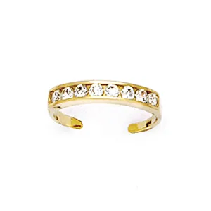 10k Yellow Gold Cubic Zirconia Toe Ring