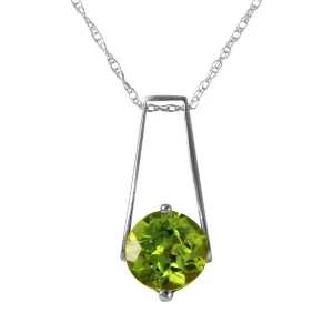 1.45 Carat 14K Solid White Gold In The Hacienda Peridot Necklace