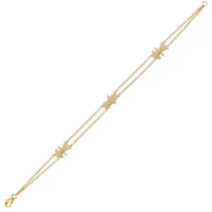 14k Yellow Gold Diamond Boy & Girl Bracelet