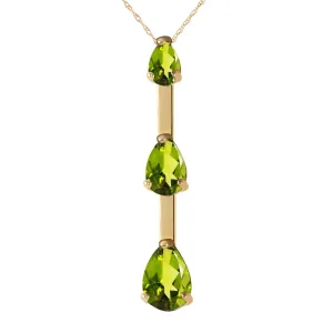 1.71 Carat 14K Solid Yellow Gold Earth's Answer Peridot Necklace