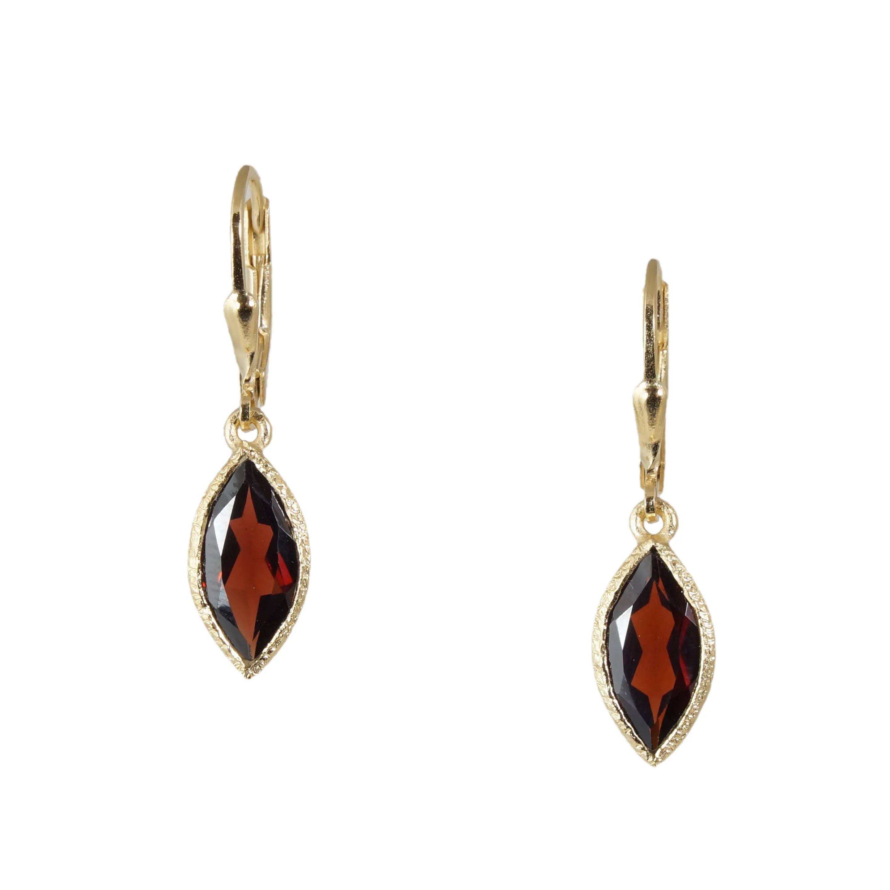 18k Vermeil Marquise Gemstone Earrings