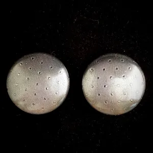 1960s Coro Large Button Earrings