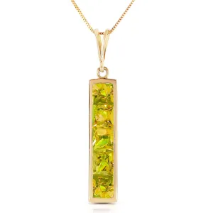 2.25 Carat 14K Solid Yellow Gold My Story Peridot Necklace