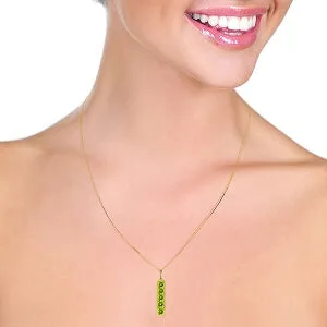 2.25 Carat 14K Solid Yellow Gold My Story Peridot Necklace