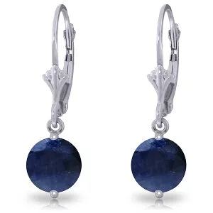 3.3 Carat 14K Solid White Gold Retalliate Sapphire Earrings