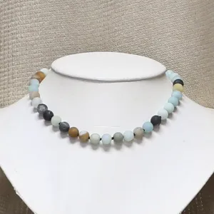 8mm Knotted Natural Stone Choker