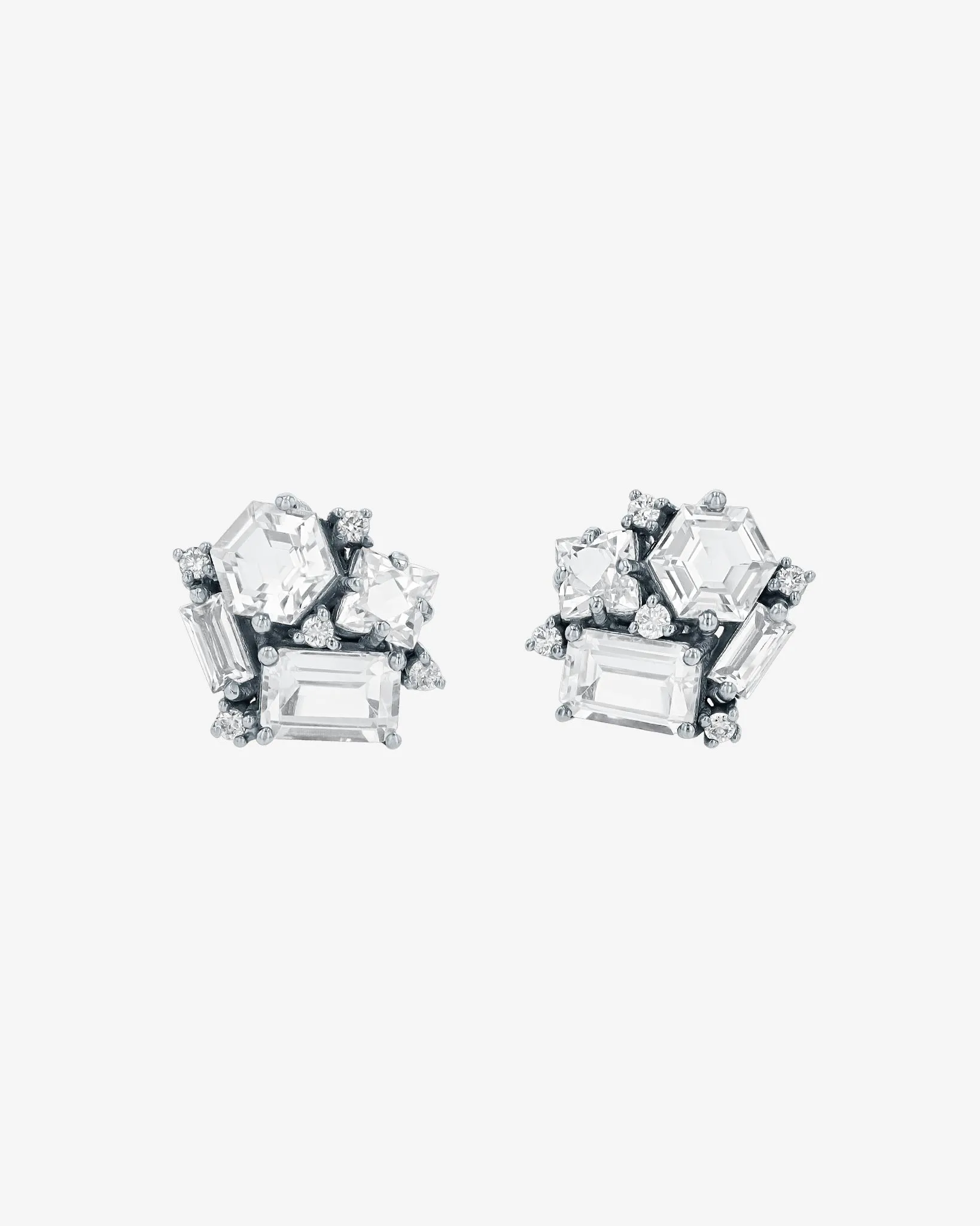 Amalfi White Topaz Blossom Studs