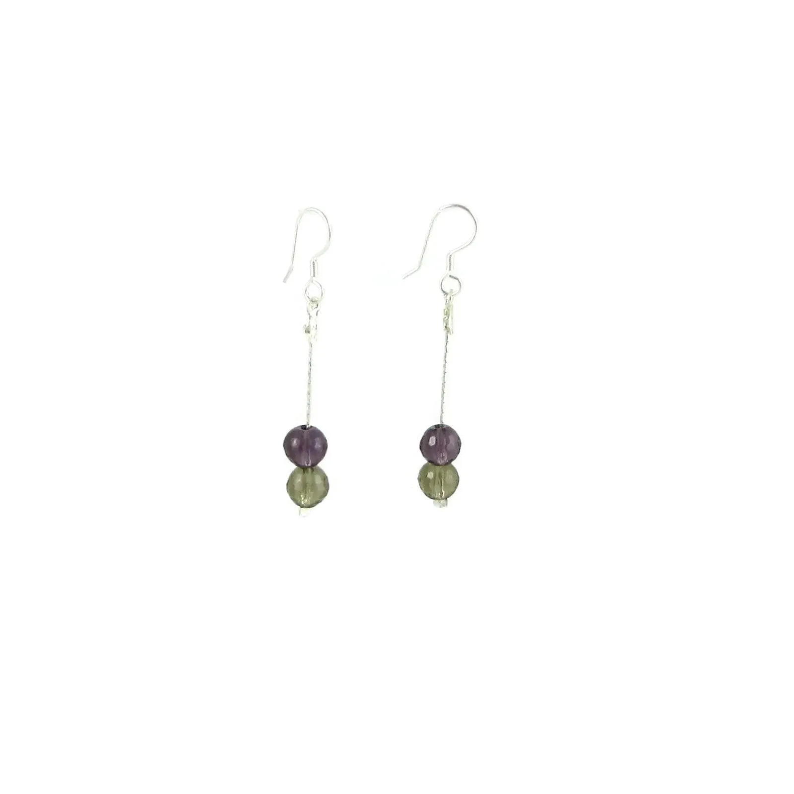 Amethyst & Quartz Earrings