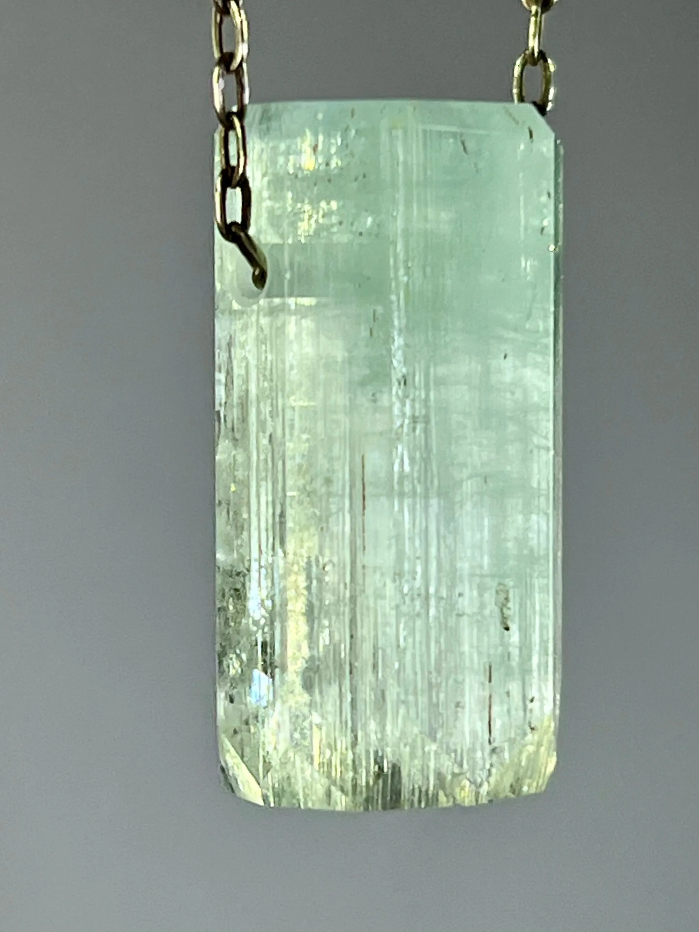 Aquamarine Crystal Necklace