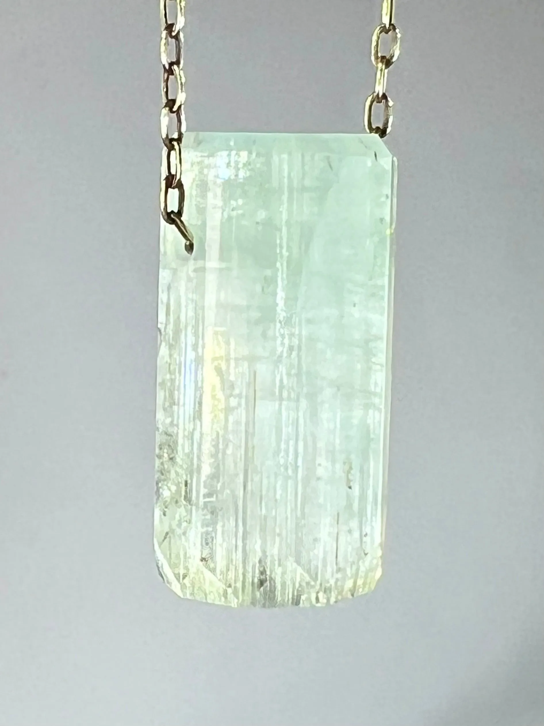 Aquamarine Crystal Necklace