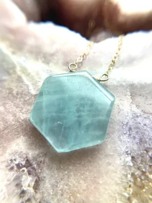 Aquamarine Pendant  Necklace in Sterling Silver or gold fill made to order