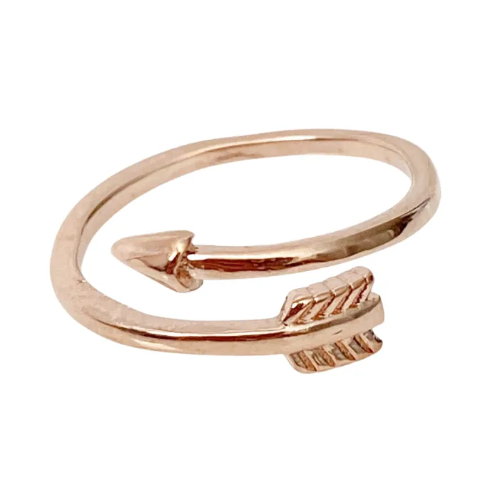 Arrow Wrap Rose Gold Toe Ring