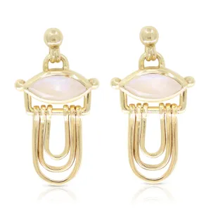 Athena Moonstone Gold Earrings