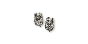 Australian Shepherd Earrings Jewelry Sterling Silver Handmade Dog Earrings AU8D-E