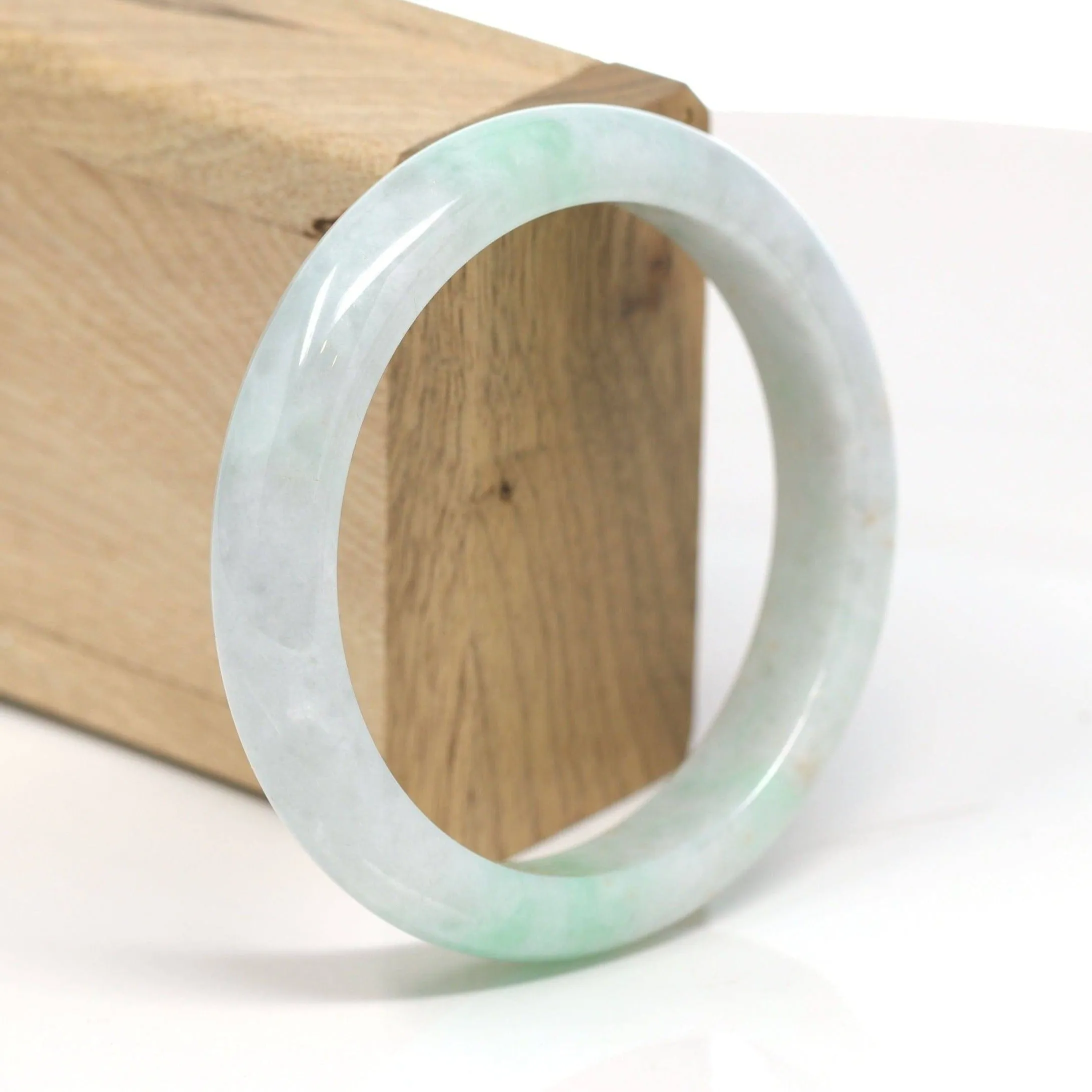 Baikalla™ "Classic Bangle" Genuine Burmese Jadeite Jade Bangle Bracelet ( 58.9 mm ) SZS1025)