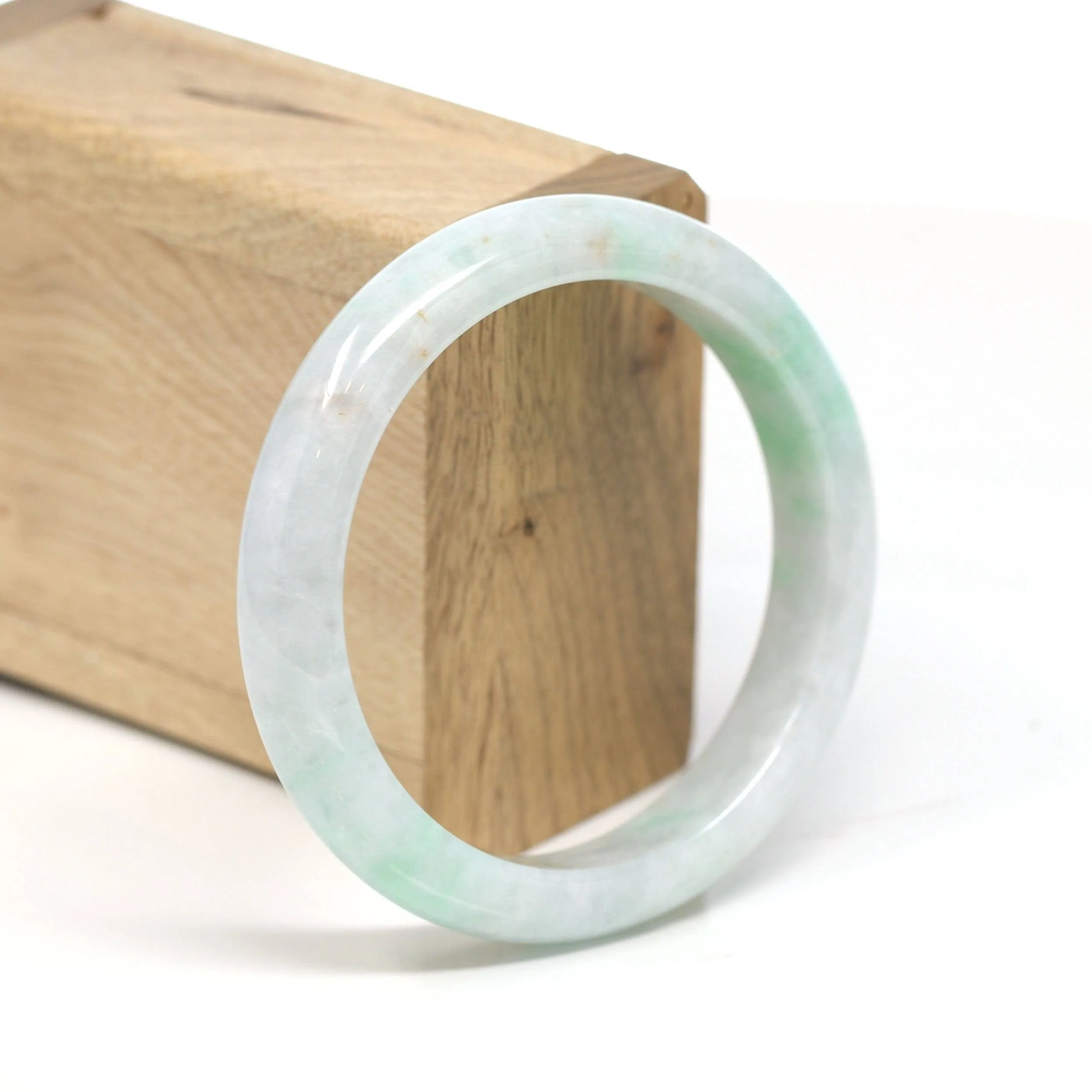 Baikalla™ "Classic Bangle" Genuine Burmese Jadeite Jade Bangle Bracelet ( 58.9 mm ) SZS1025)