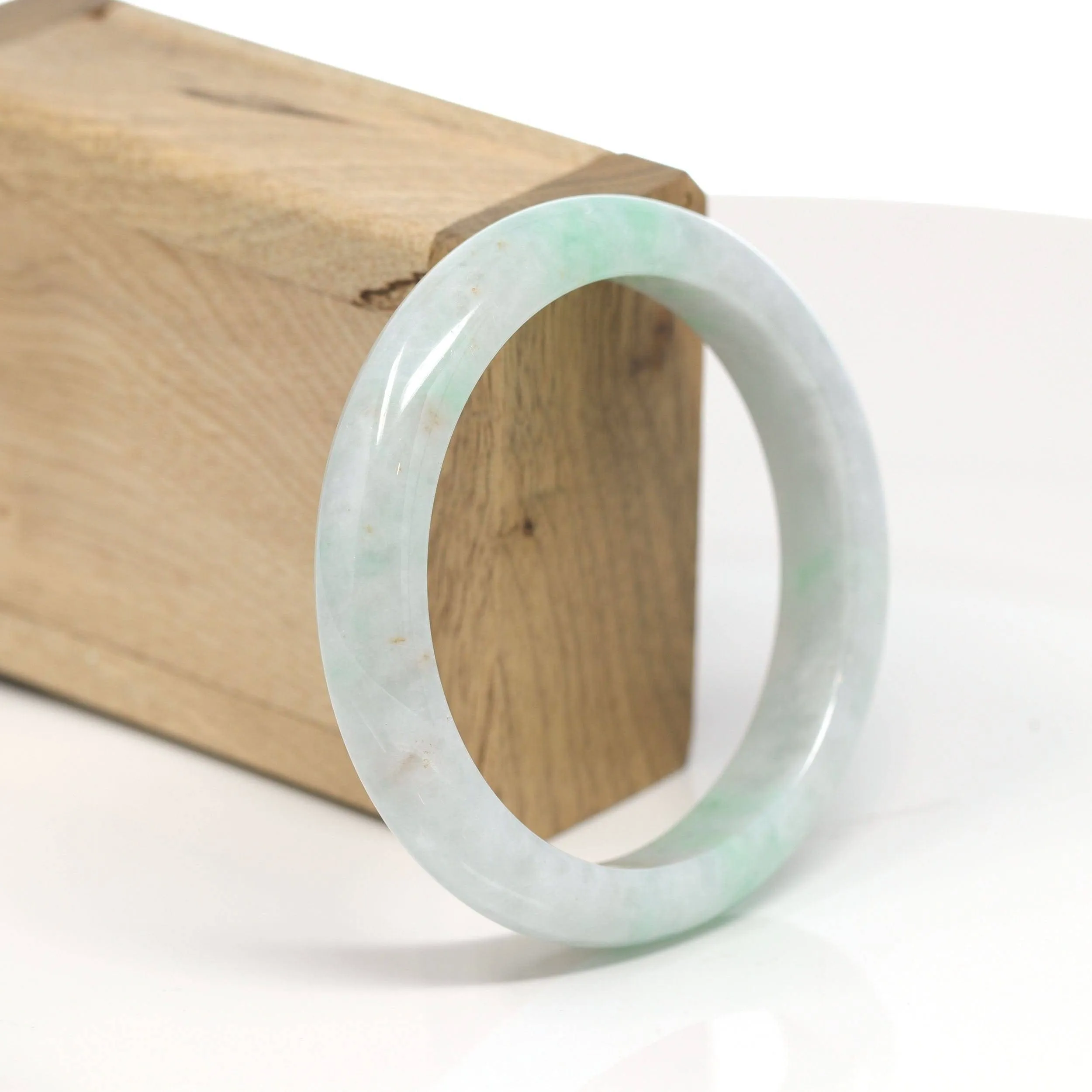 Baikalla™ "Classic Bangle" Genuine Burmese Jadeite Jade Bangle Bracelet ( 58.9 mm ) SZS1025)