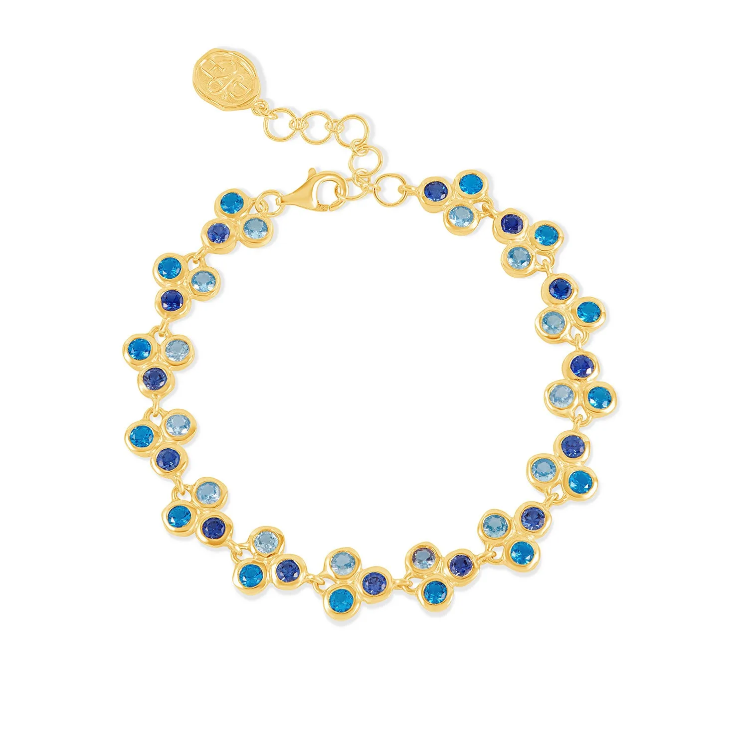 Blues Trio Array Line Bracelet