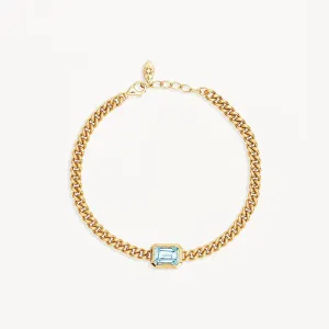 By Charlotte Calm Your Soul Topaz Curb Bracelet, Gold