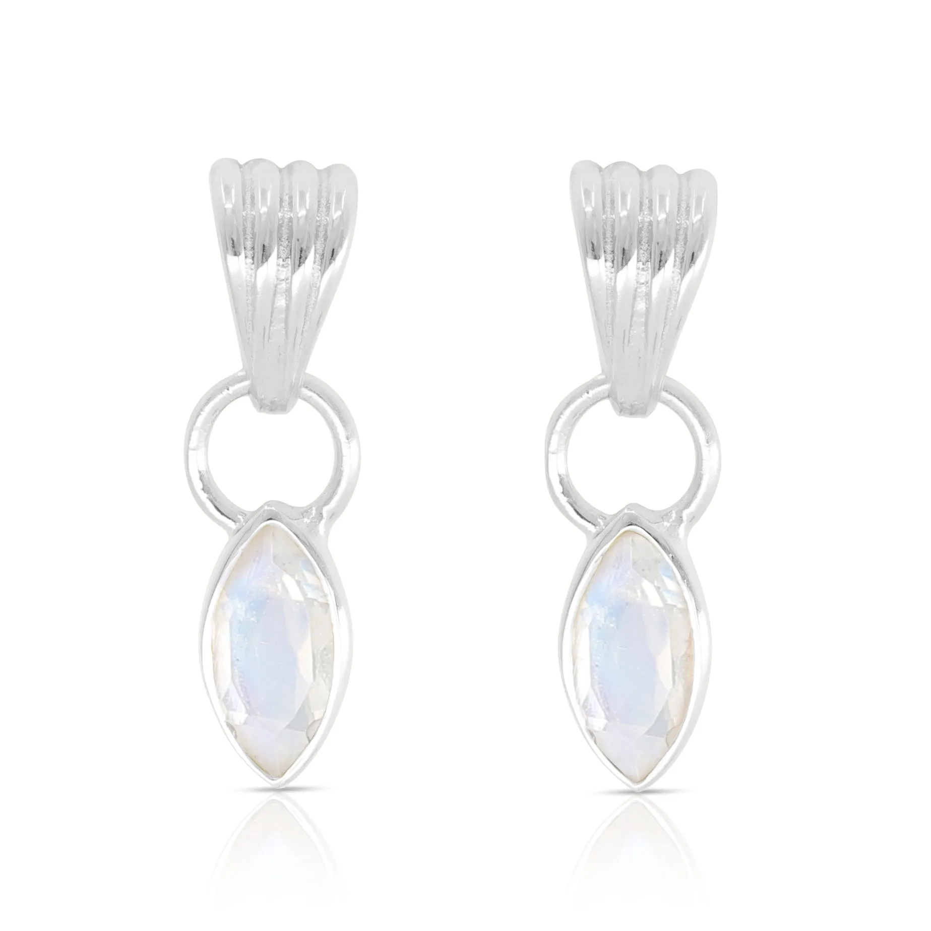 Camille Moonstone Silver Earrings