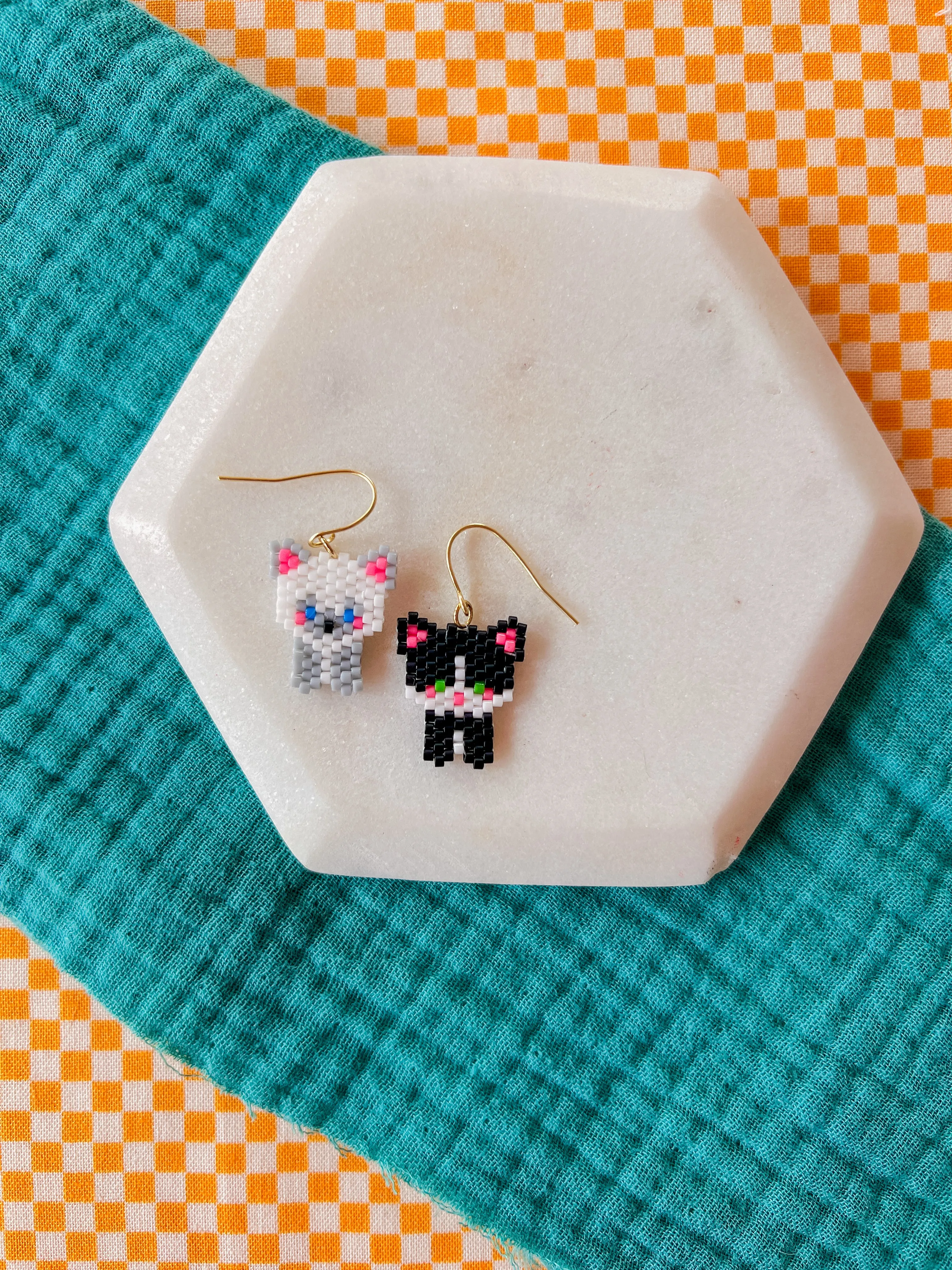 Cat Fight | Beaded Earrings