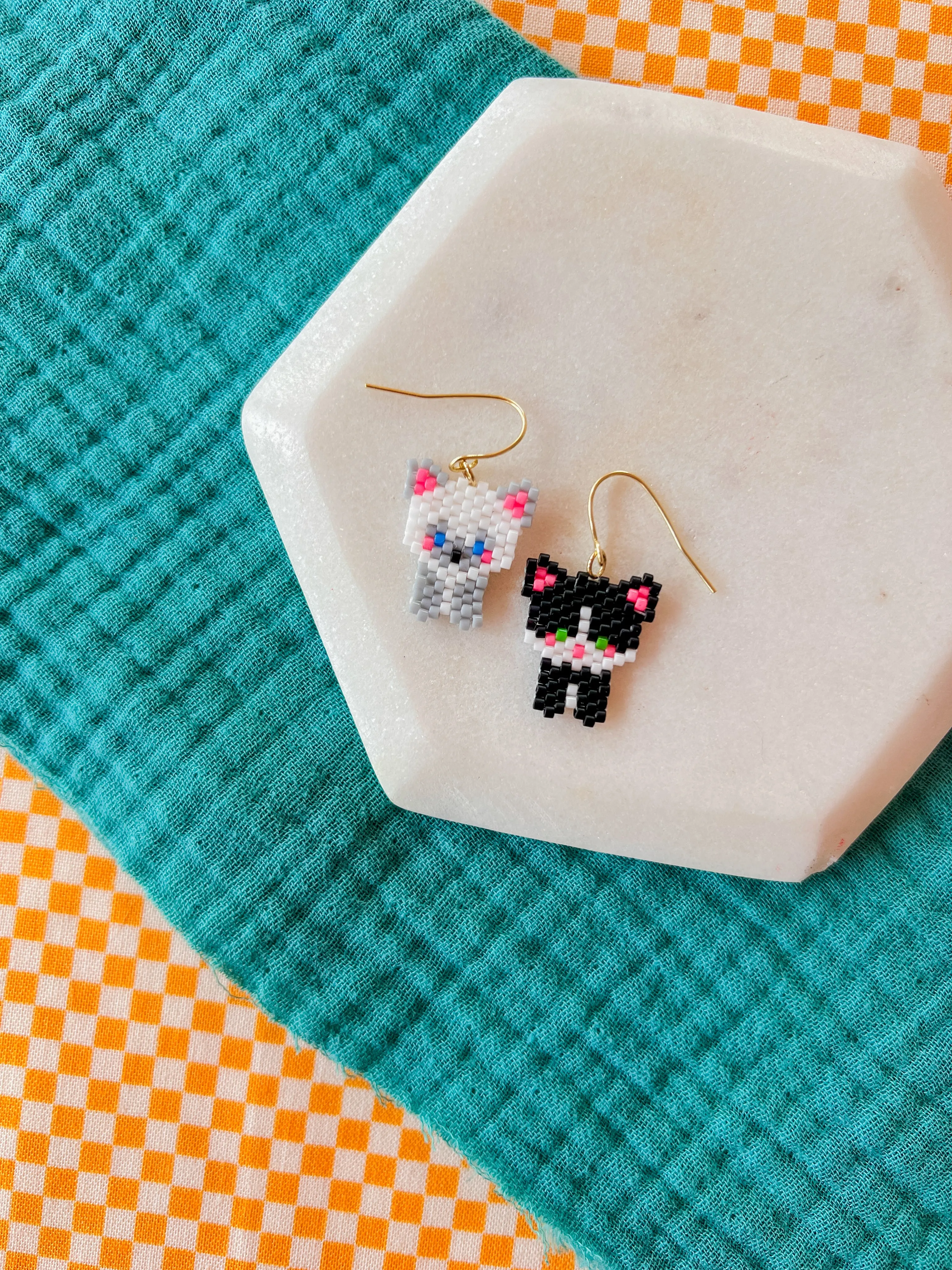 Cat Fight | Beaded Earrings