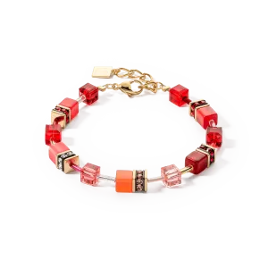 Coeur De Lion GeoCUBE® Iconic Gold Red Bracelet