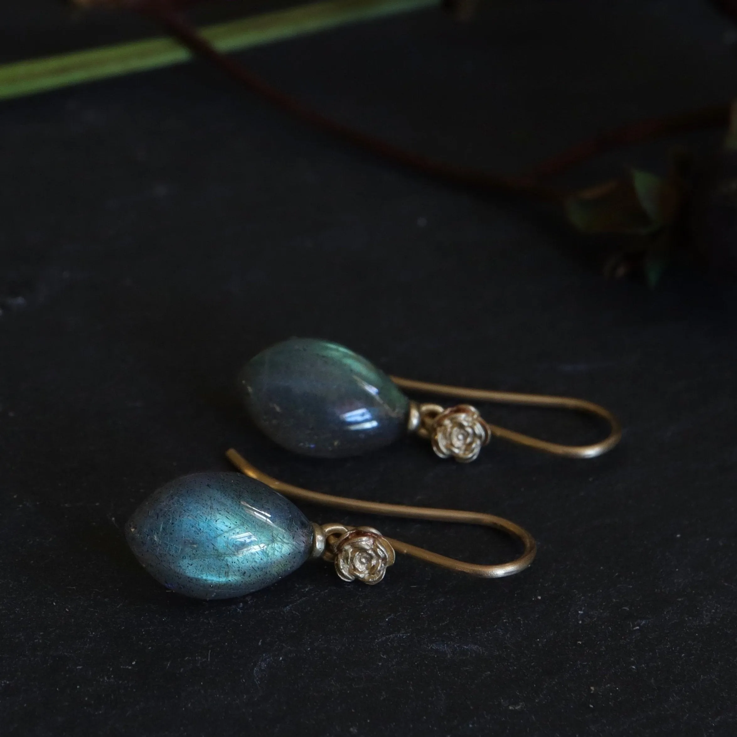 Cosmic Rose Labradorite Garden Earrings