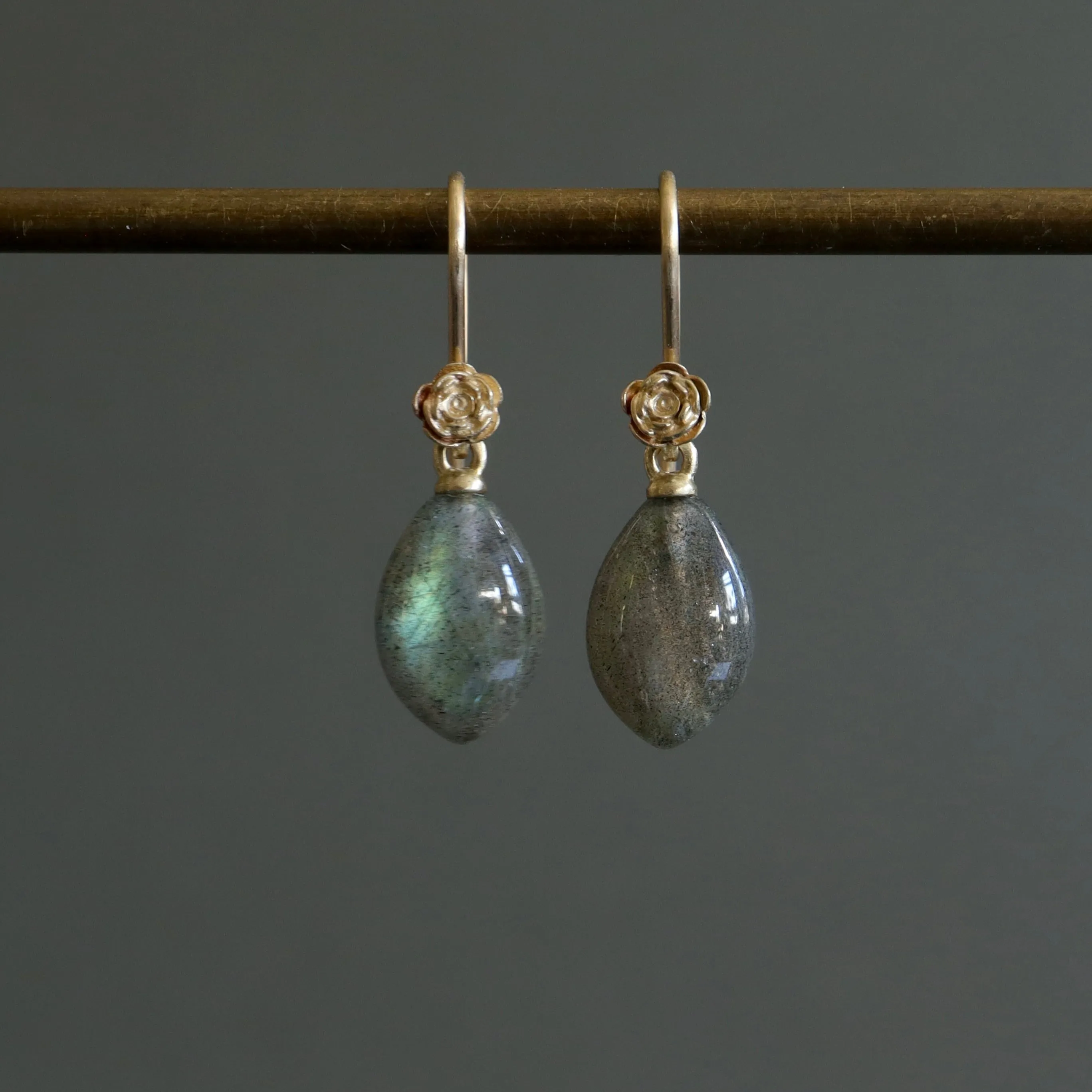 Cosmic Rose Labradorite Garden Earrings