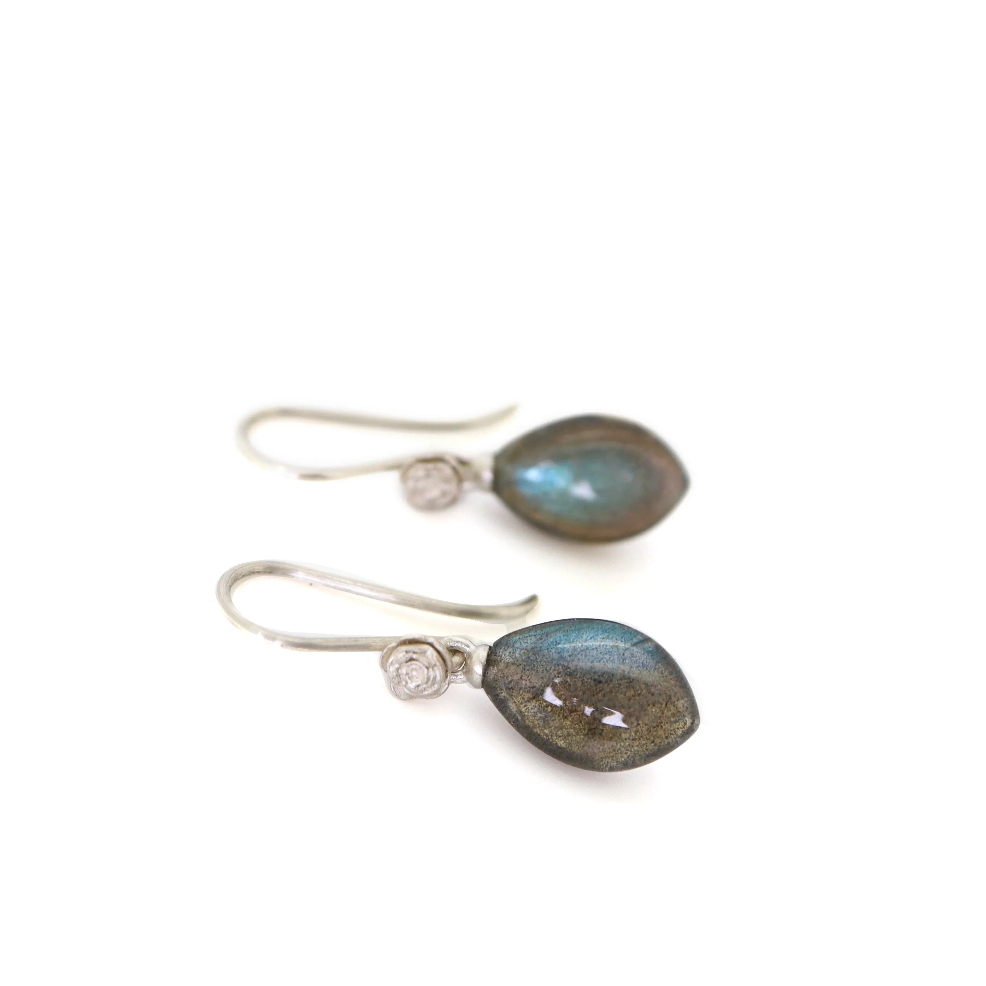 Cosmic Rose Labradorite Garden Earrings