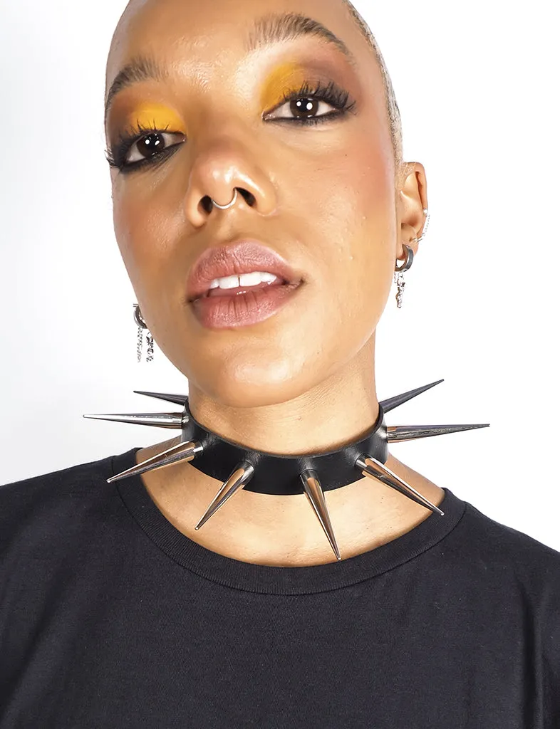 DEADLY CHOKER - BLACK W/ METALLIC STUDS