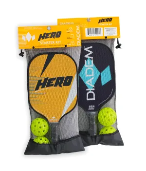 Diadem Pickleball Hero Pickleball Starter Set (2 Paddles   2 Balls)