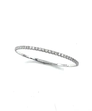 Diamond flex bangle tennis bracelet