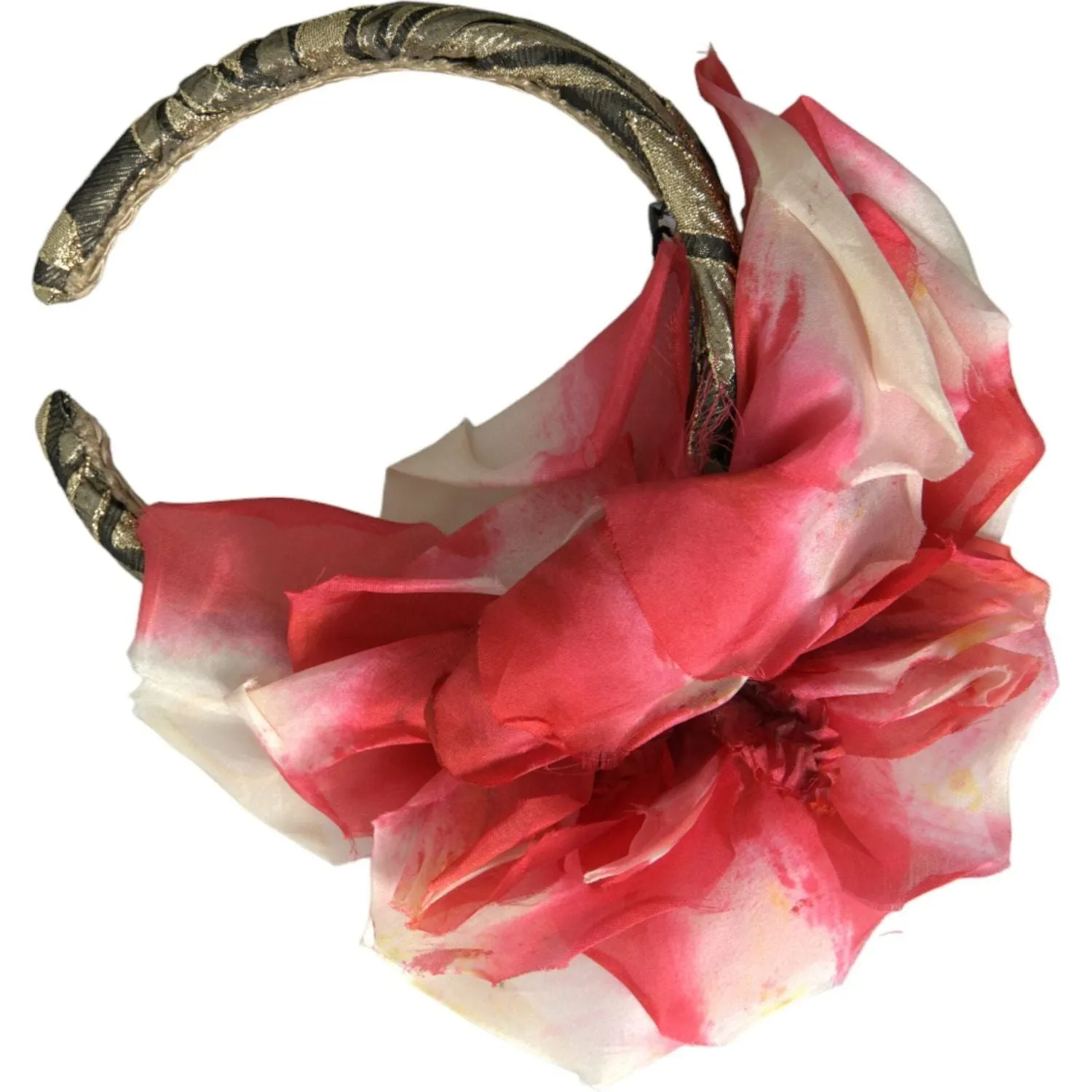 Dolce & Gabbana Multicolor Floral Applique Silk Women Headband Diadem