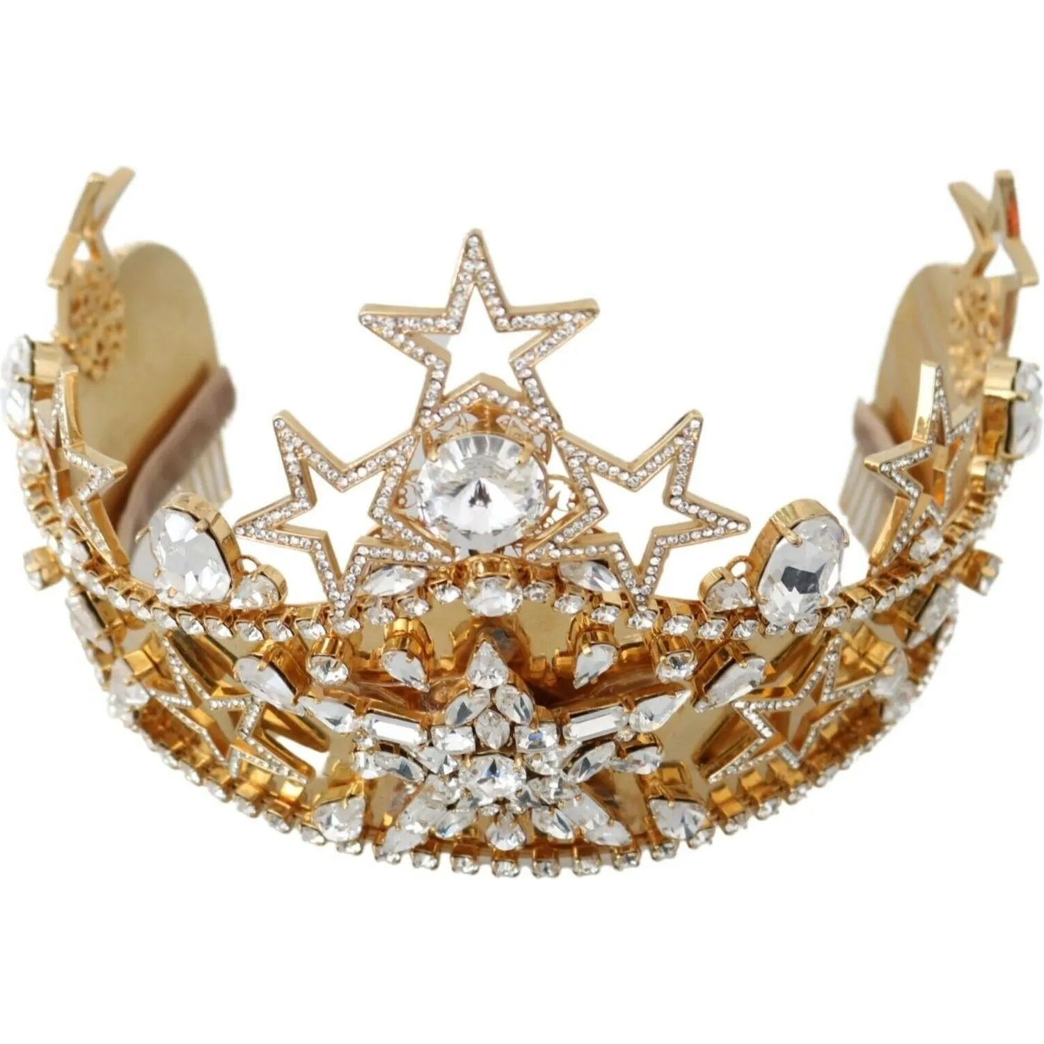 Dolce & Gabbana Regal Crystal Diadem Gold Tiara