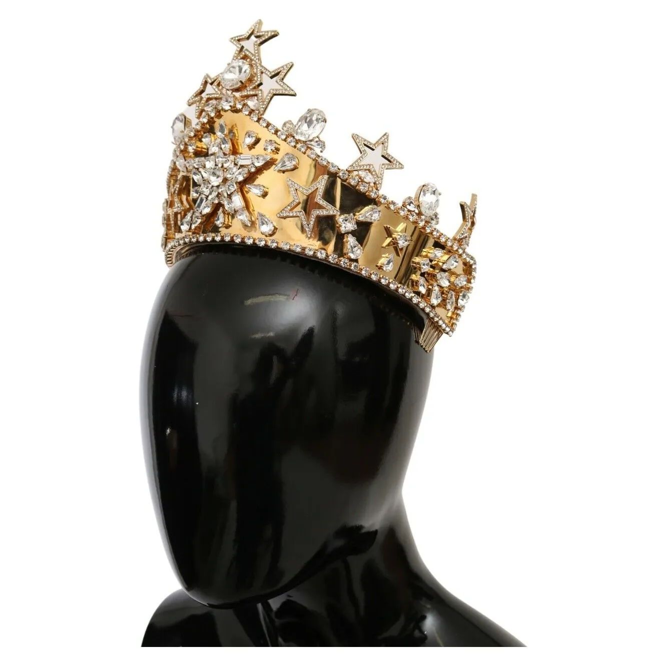 Dolce & Gabbana Regal Crystal Diadem Gold Tiara