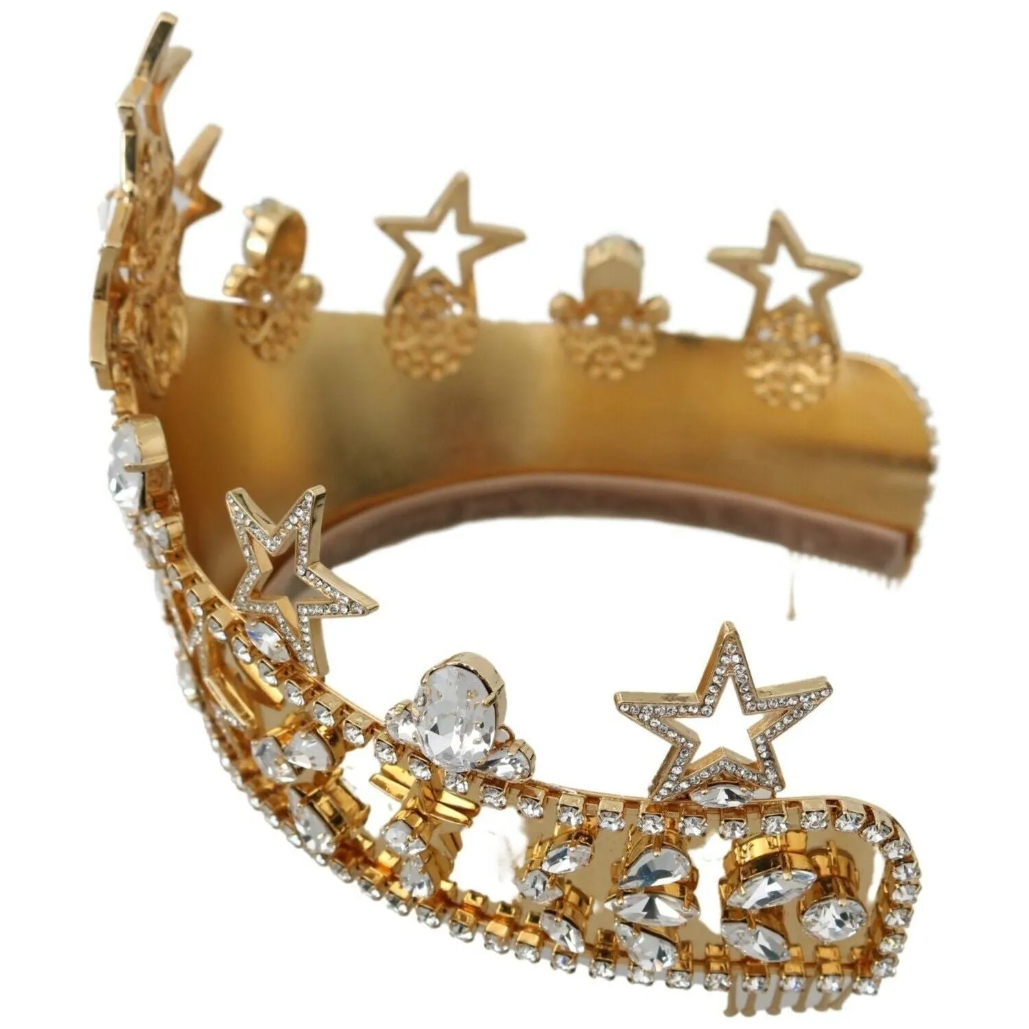 Dolce & Gabbana Regal Crystal Diadem Gold Tiara