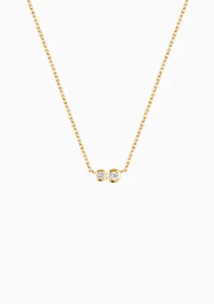 Duo Necklace_Gold White Topaz