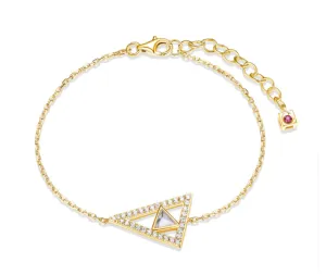 ELLE Gold Howlite & CZ Chain Bracelet (SI2694)