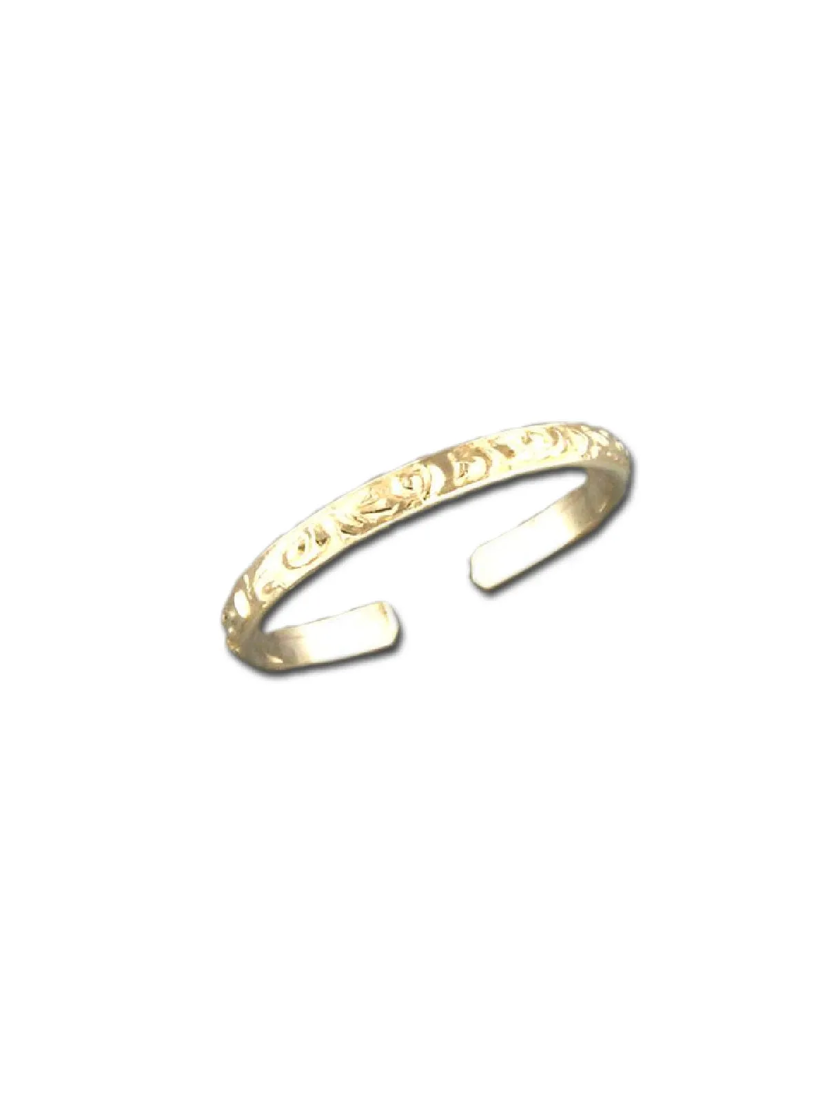 Etched Band Toe Ring