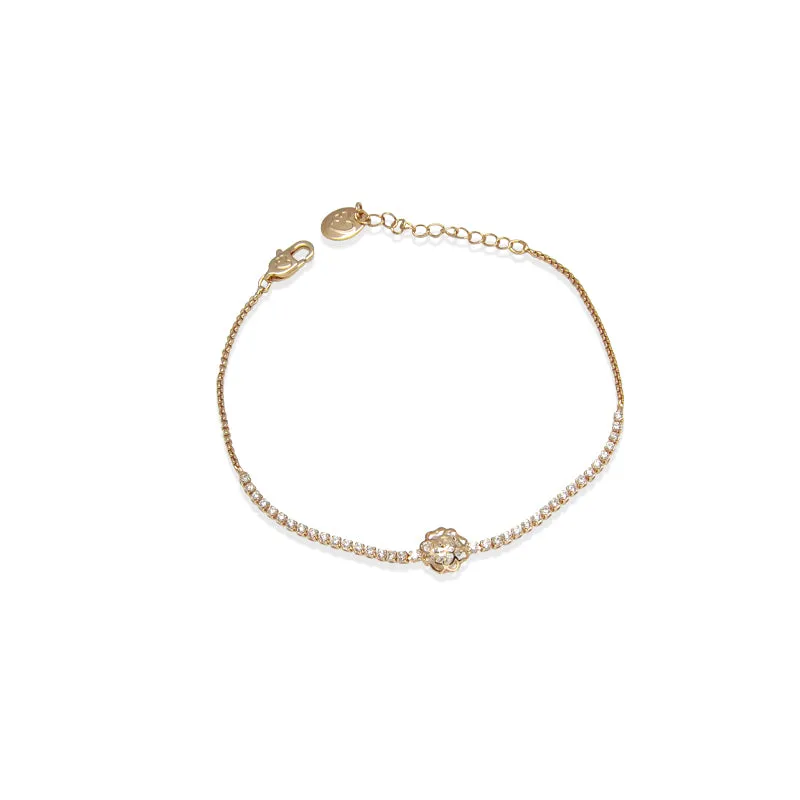 Flower Cubic Zirconia Bracelet