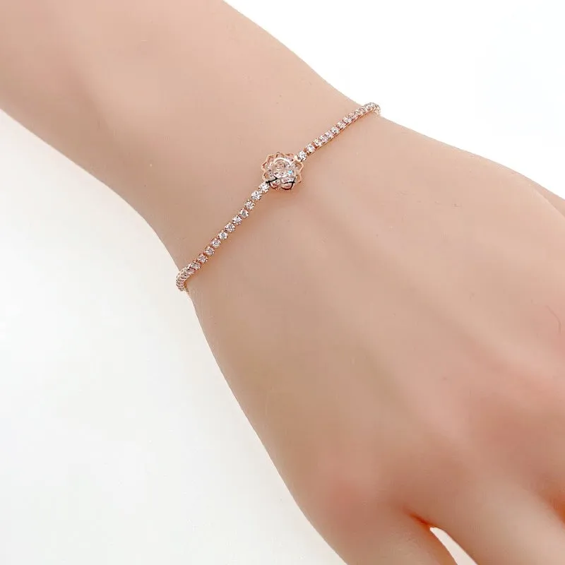 Flower Cubic Zirconia Bracelet