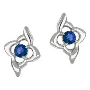 Flower Sapphire Earrings