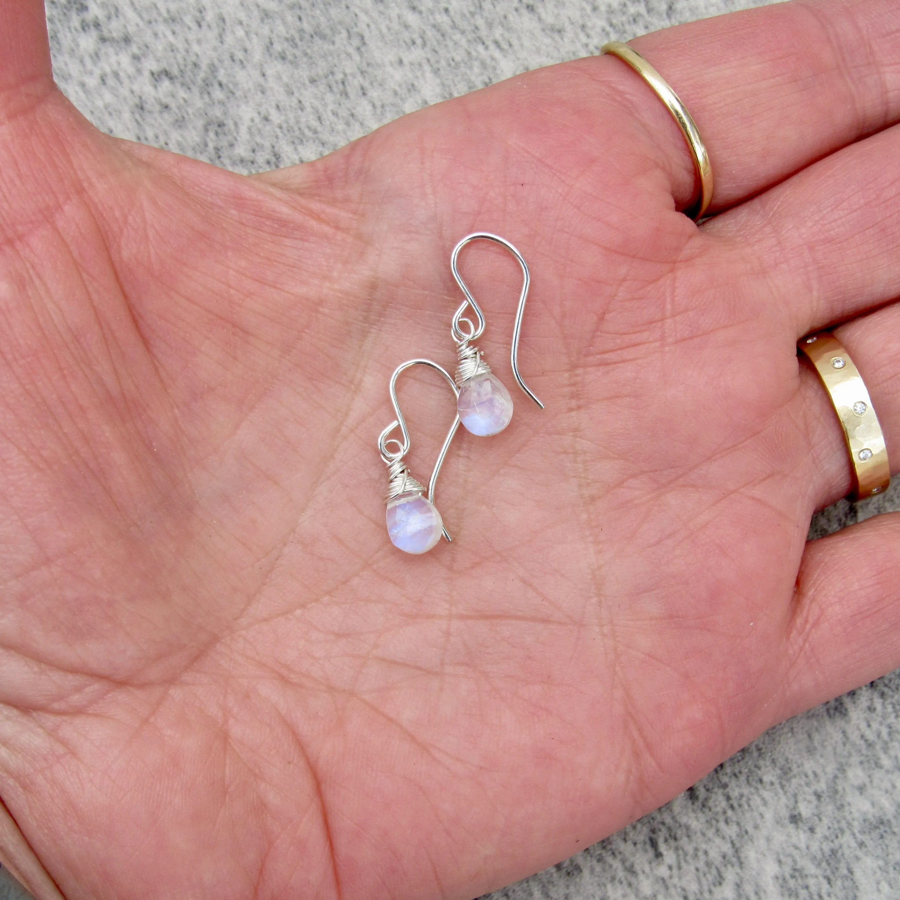 Gemstone Drop Earrings