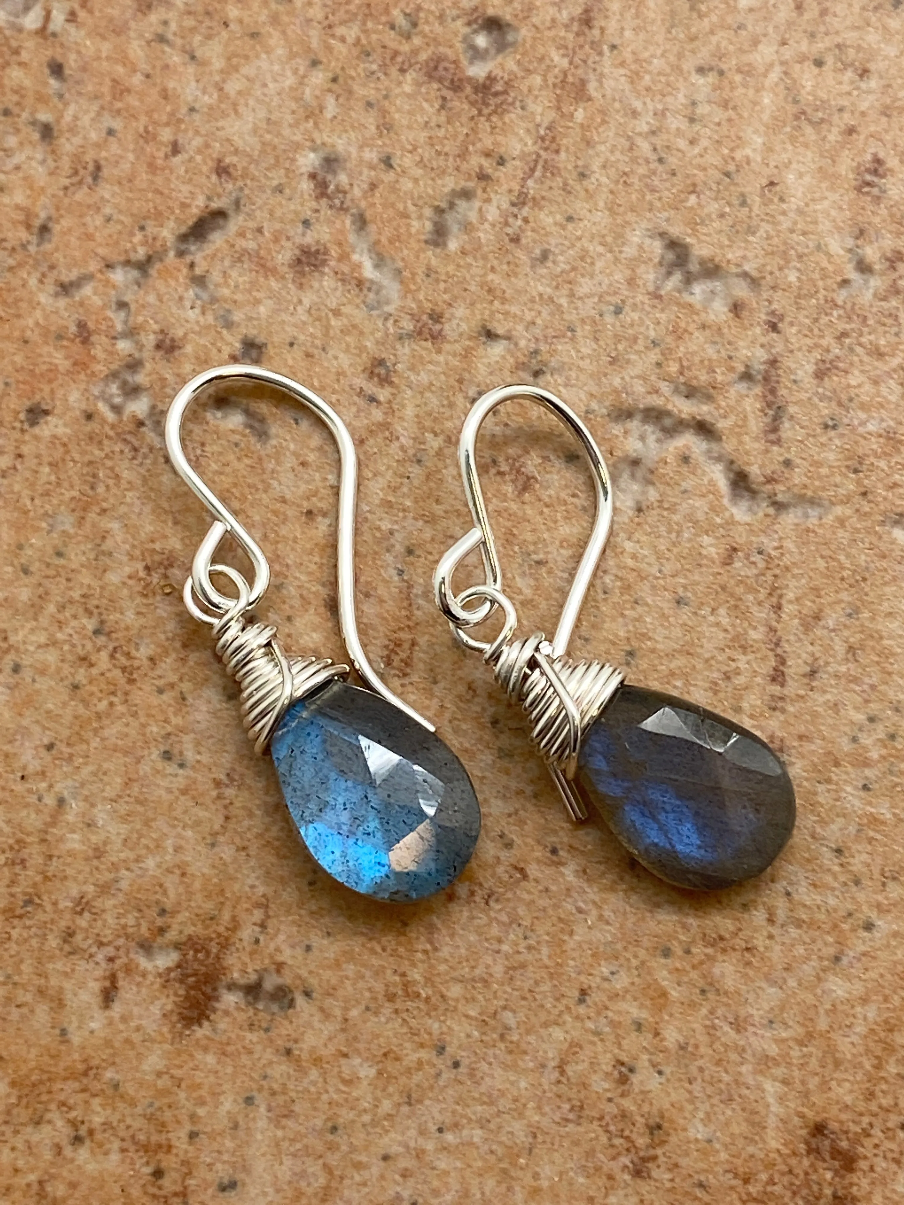 Gemstone Drop Earrings