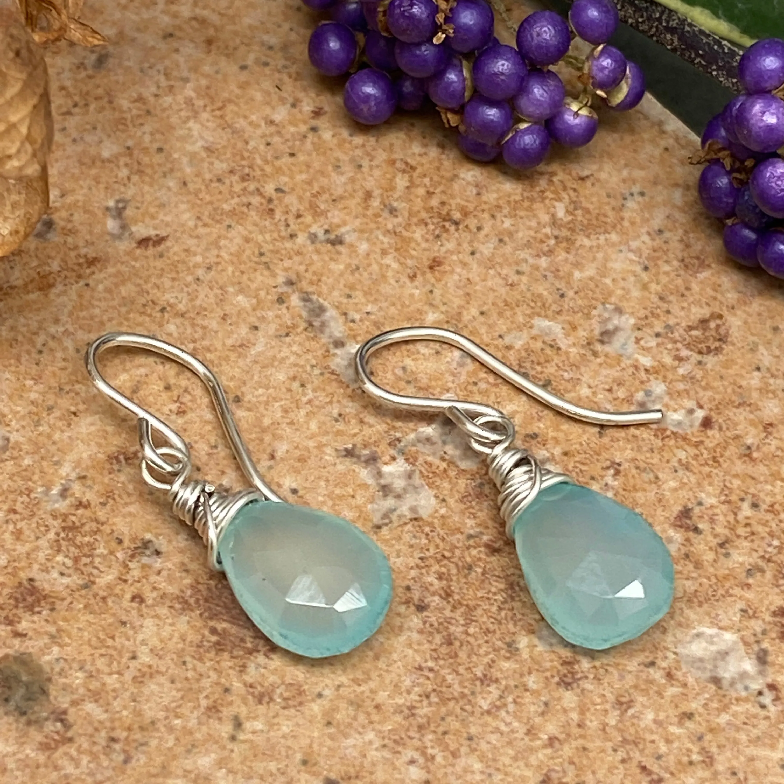 Gemstone Drop Earrings