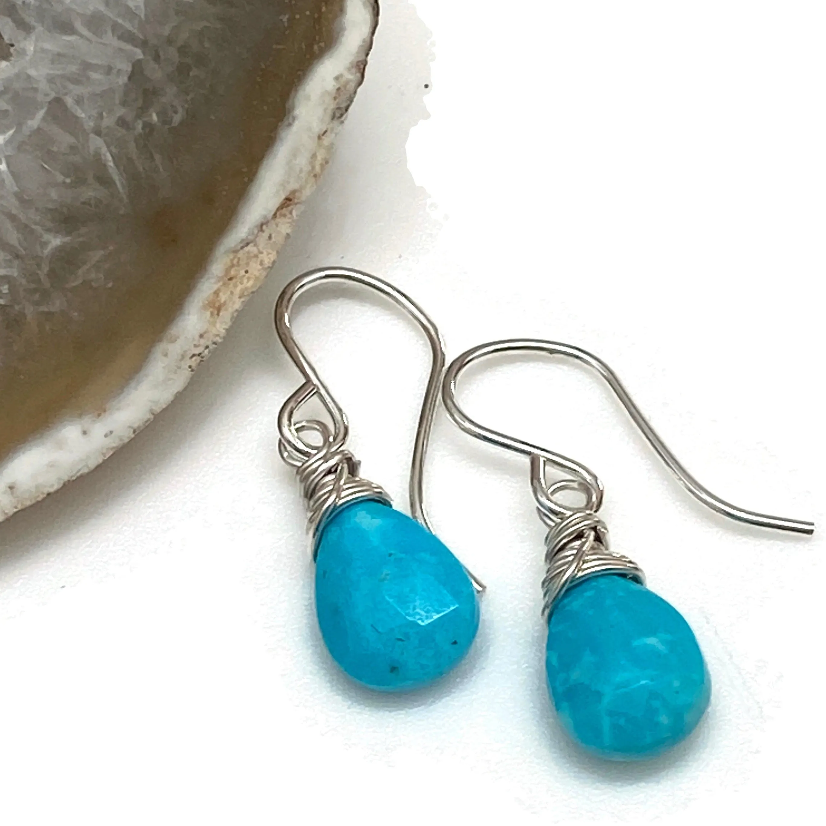 Gemstone Drop Earrings