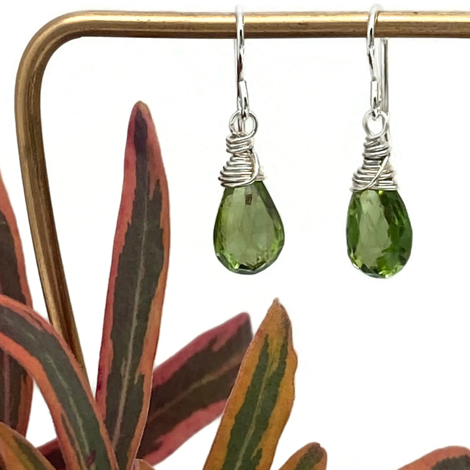 Gemstone Drop Earrings