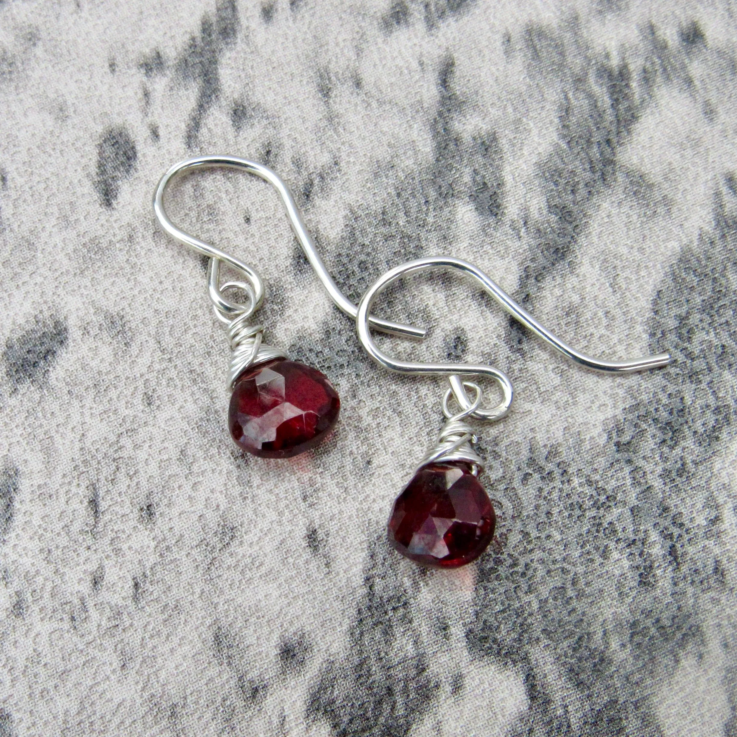 Gemstone Drop Earrings